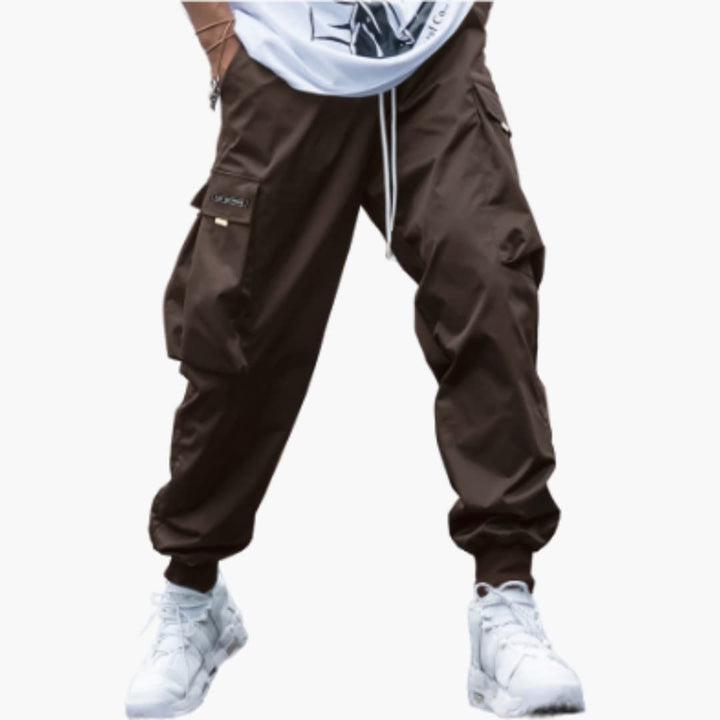 Herren-Cargo-Joggerhose mit Kordelzug und elastischen Bündchen