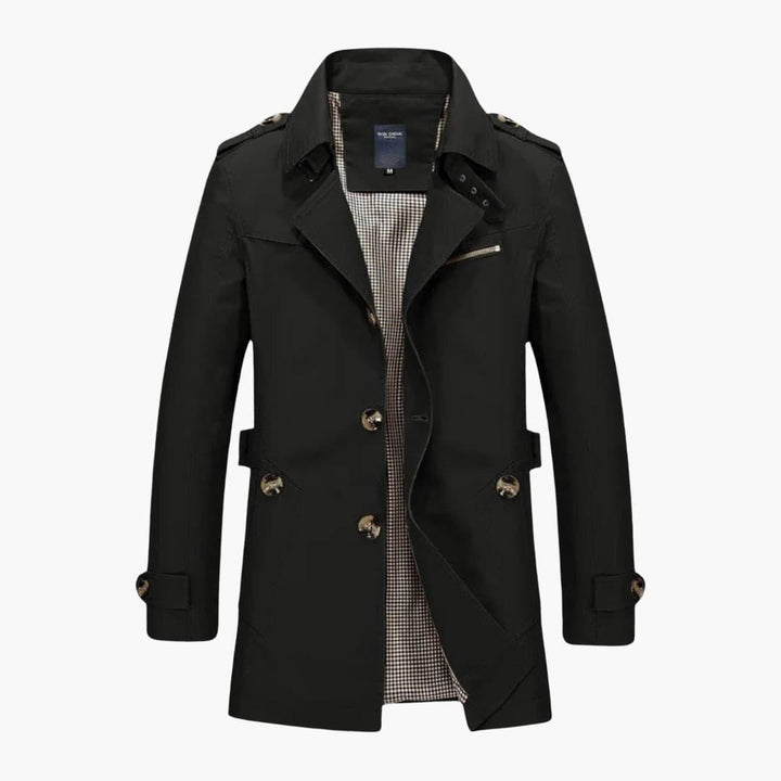 Eleganter Mantel aus Wollmischung für Männer - SchmiedeMode