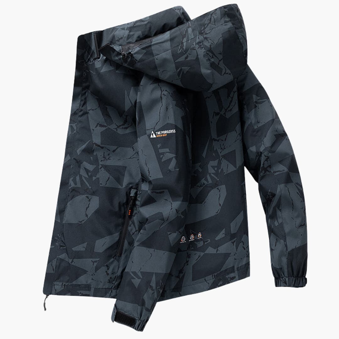 Herren Skijacke mit Kapuze und elastischen Bündchen