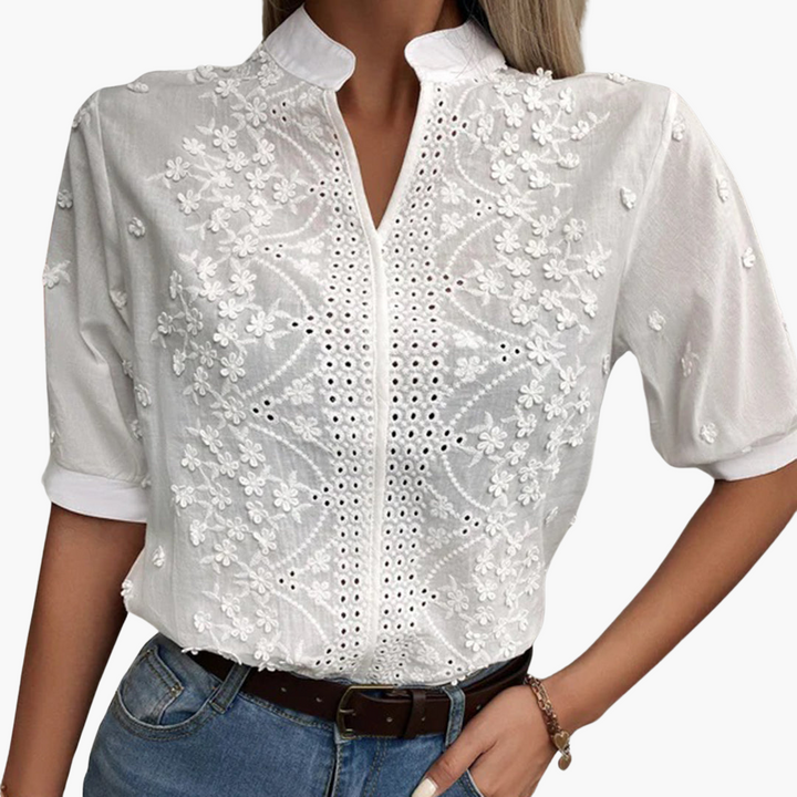 Bestickte Bluse für Damen - Elegant, Luftig & Stilvoll