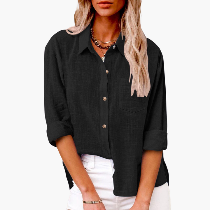 Kurzarm Bluse mit Knopfleiste für Damen – Sommer Look