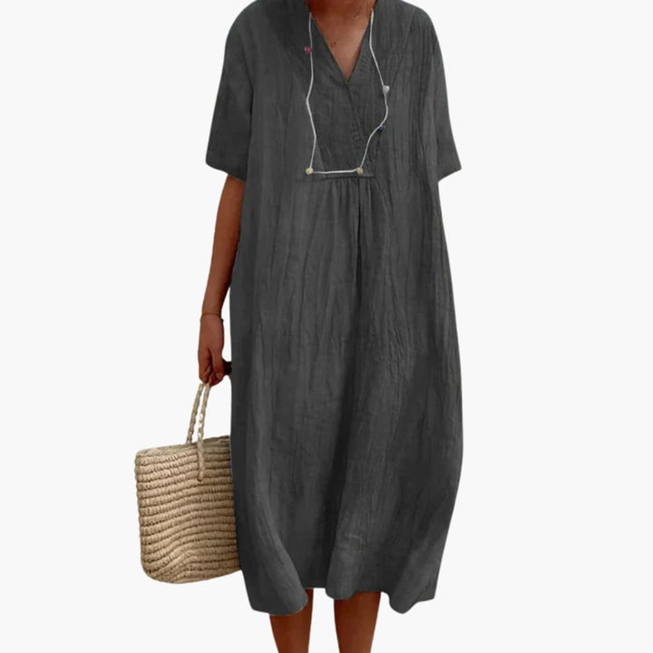 Boho Sommerkleid für Damen – Luftig, Locker & V-Ausschnitt