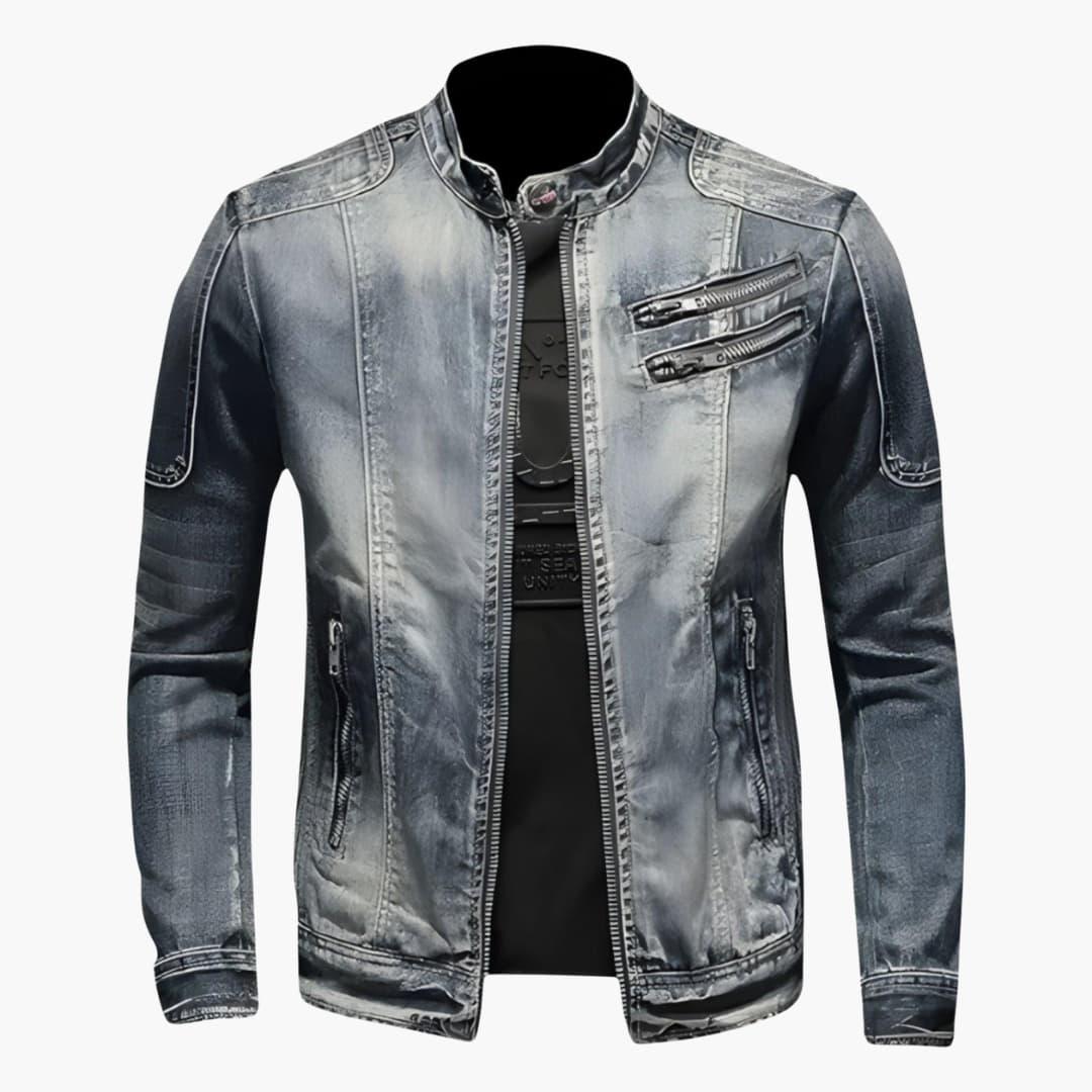 Klassische Retro-Jeansjacke für Herren - SchmiedeMode