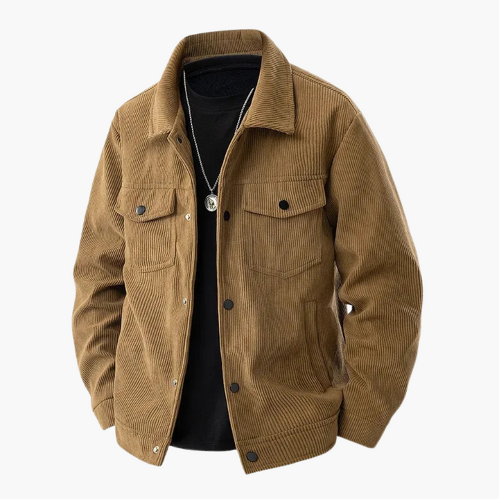 Herren Cordjacke mit Knopfverschluss