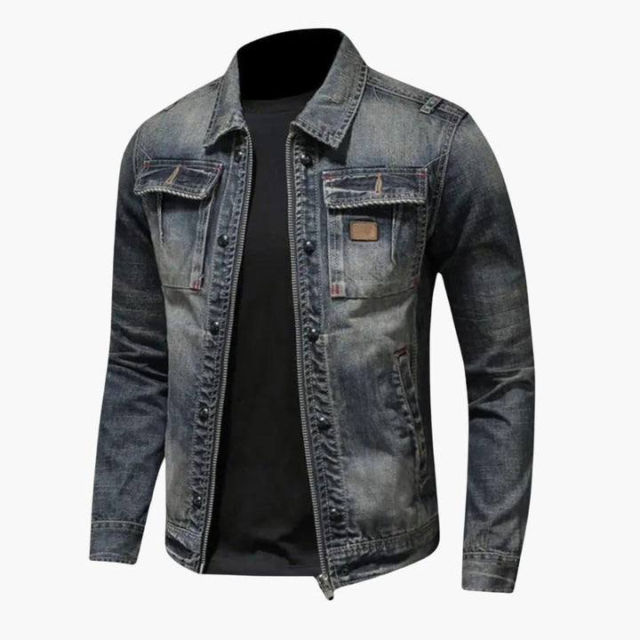 Stilvolle Vintage-Jeansjacke für Herren - SchmiedeMode