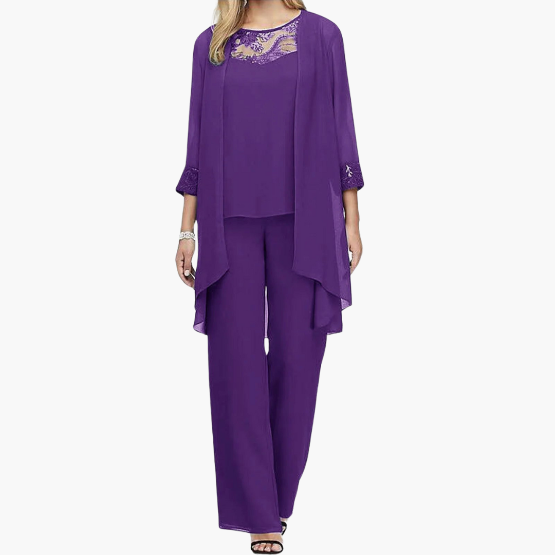 Dreiteiliges formelles Set für Frauen - elegante Kombination