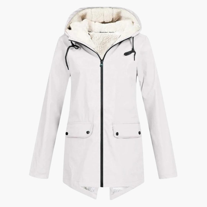 Wasserabweisender Trenchcoat mit Kapuze für Damen