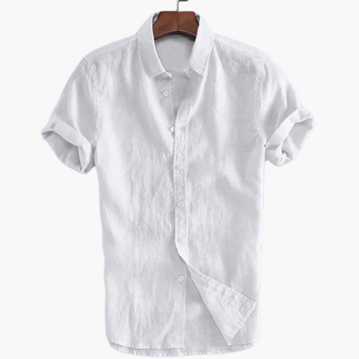 Casual White Shirt für Männer - Short-Sleeve & Stylish