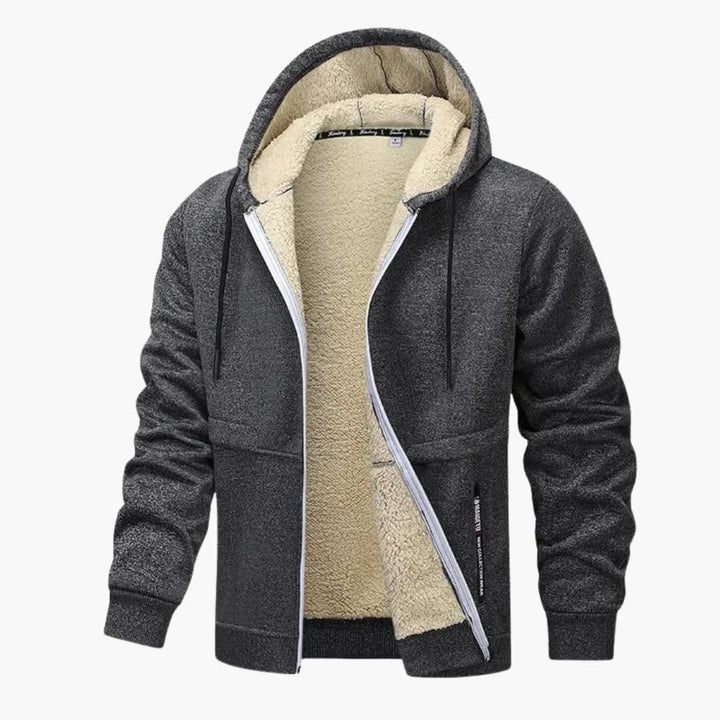 Herren Fleecejacke mit Reißverschluss und langen Ärmeln