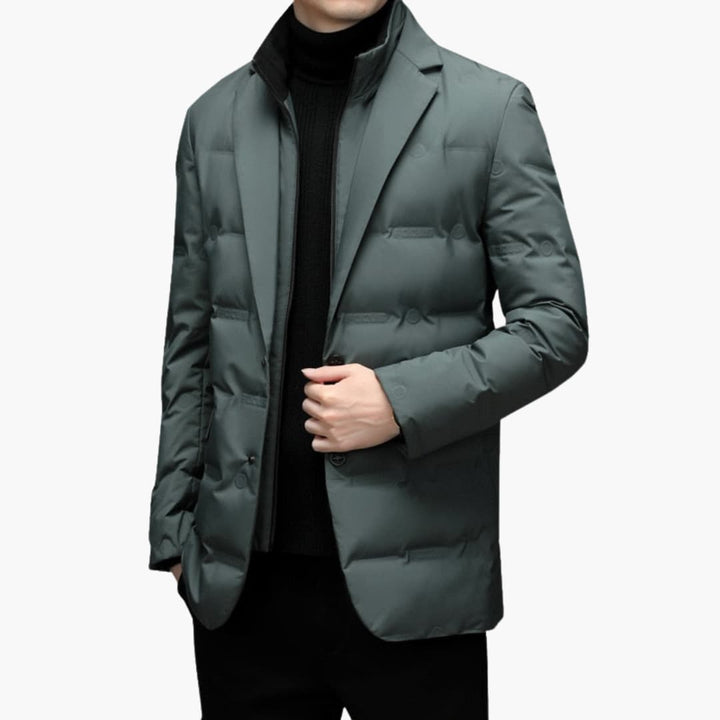 Herren Blazerjacke mit Reverskragen und Knopfleiste