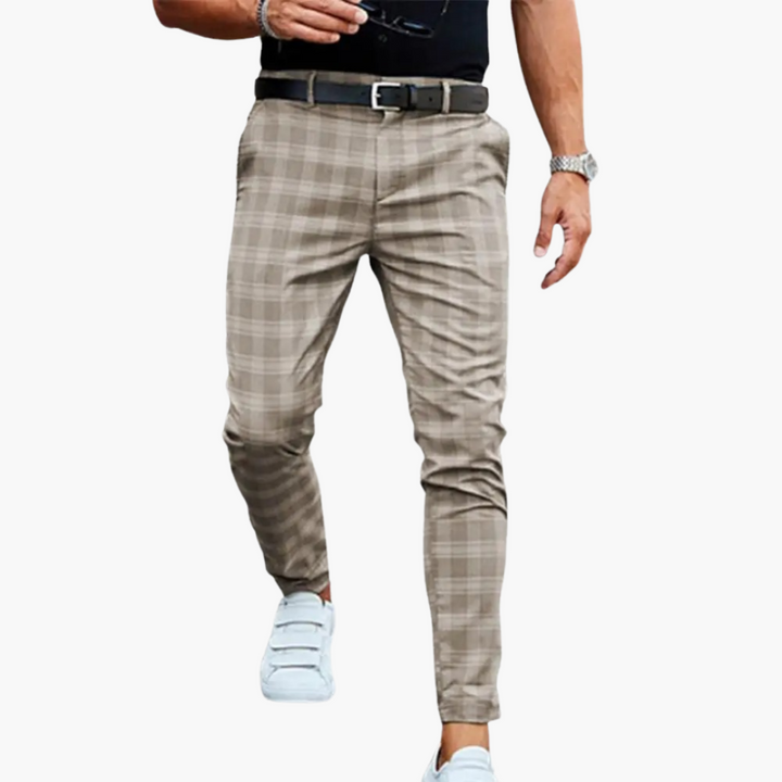 Herren Slim Fit Karohose – Bequeme Businesshose