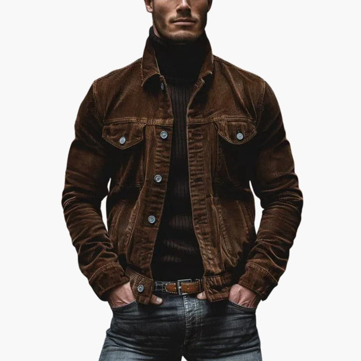 Herren Jacke mit Knopfleiste und Taschen