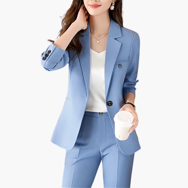 Blazer Set für Damen mit Revers und Knopfleiste vorne