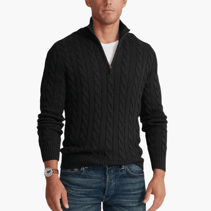 Eleganter Zopfstrickpullover für Männer - SchmiedeMode