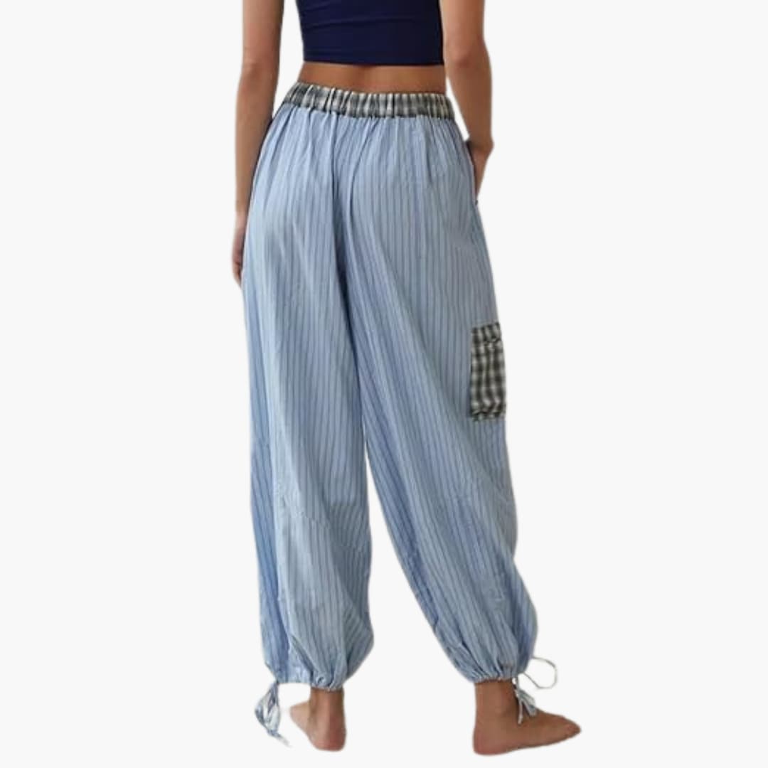 Damen Pyjama Set mit Knopfoberteil und elastischer Hose