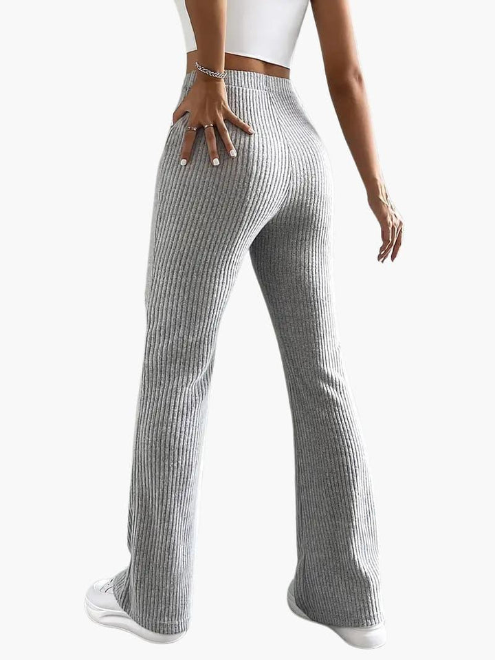 Lässige lange Hosen mit hoher Taille für Damen - SchmiedeMode