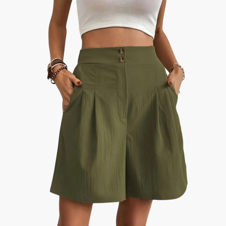 Ripp Crop Top mit Plisseerock für Damen – Sommeroutfit