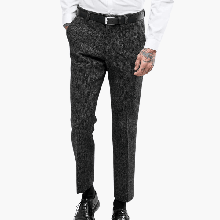 Klassische Slim Fit Vintage-Hosen für Männer - SchmiedeMode