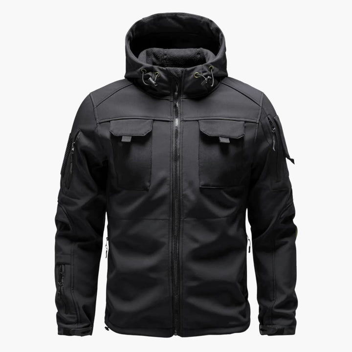 Herren Kapuzenjacke mit Reißverschluss und mehreren Taschen
