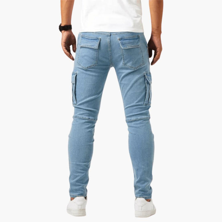 Stretch-Cargo-Jeans mit flexibler Passform für Herren - SchmiedeMode