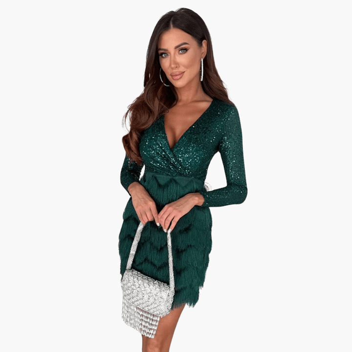Stylisches Abendkleid mit Fransen für Frauen - SchmiedeMode