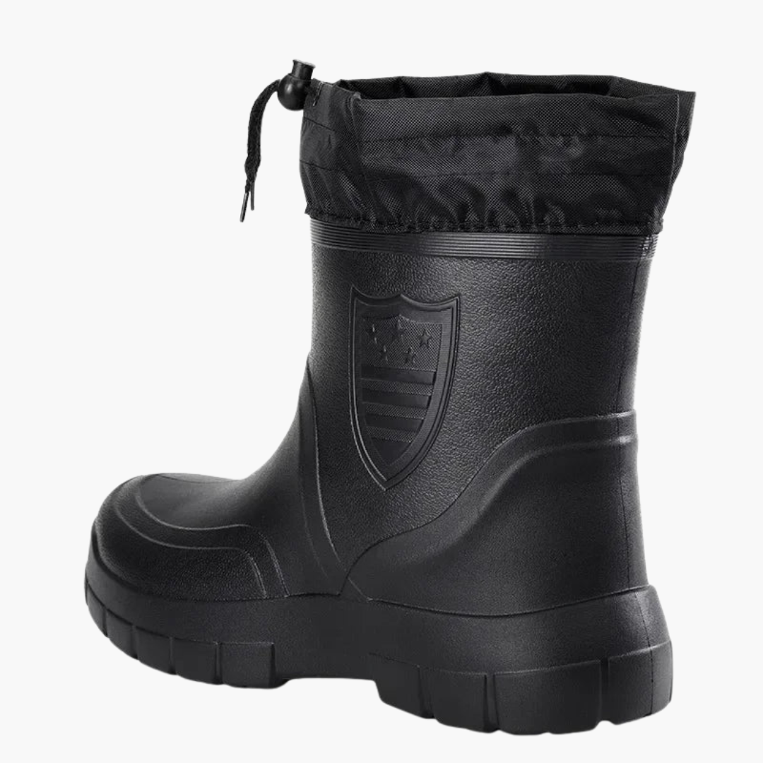 Herren Stiefel mit Futter und Kordelzugverschluss