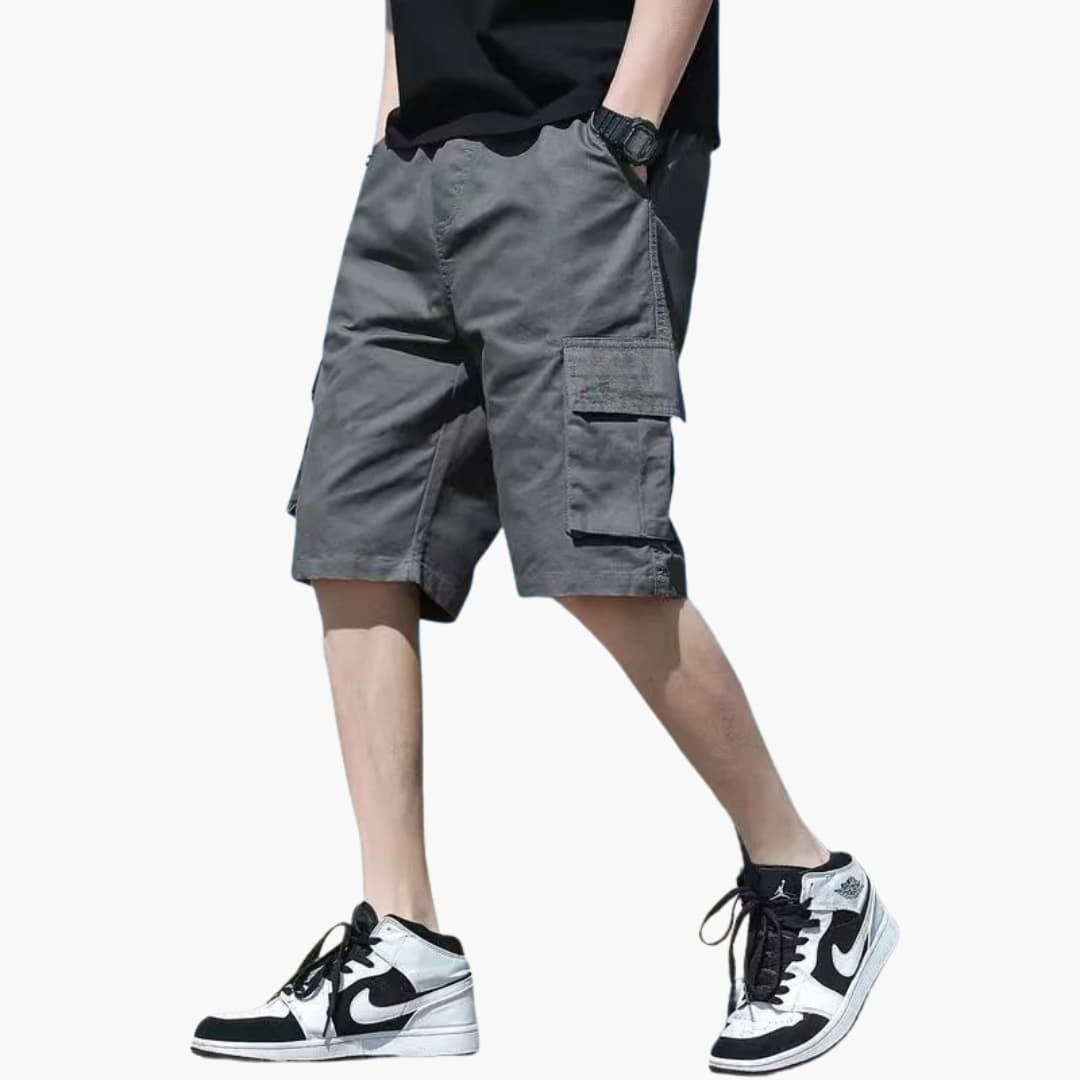 Herren Sommer Cargo Shorts mit Taschen und Reißverschluss