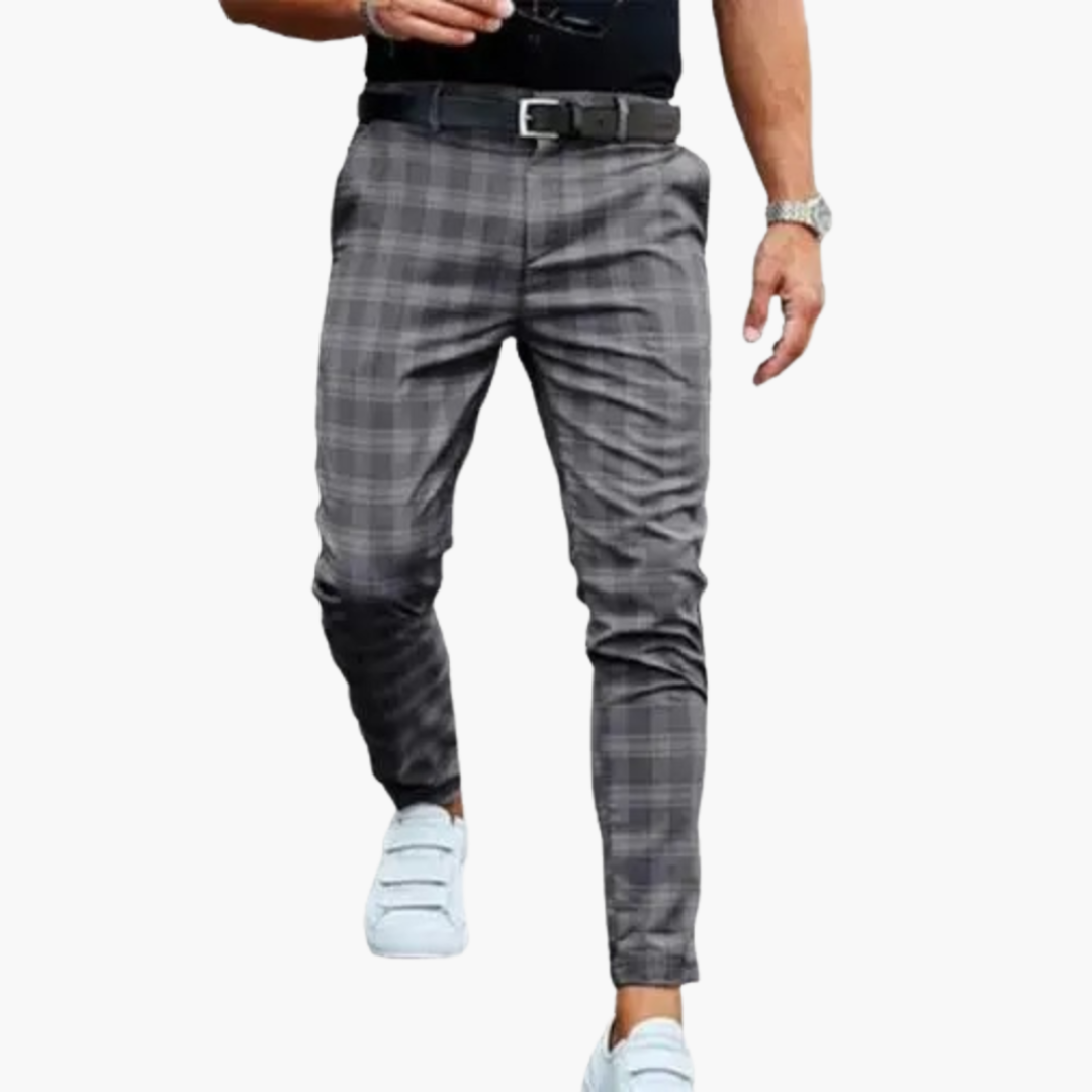 Herren Slim Fit Karohose – Bequeme Businesshose