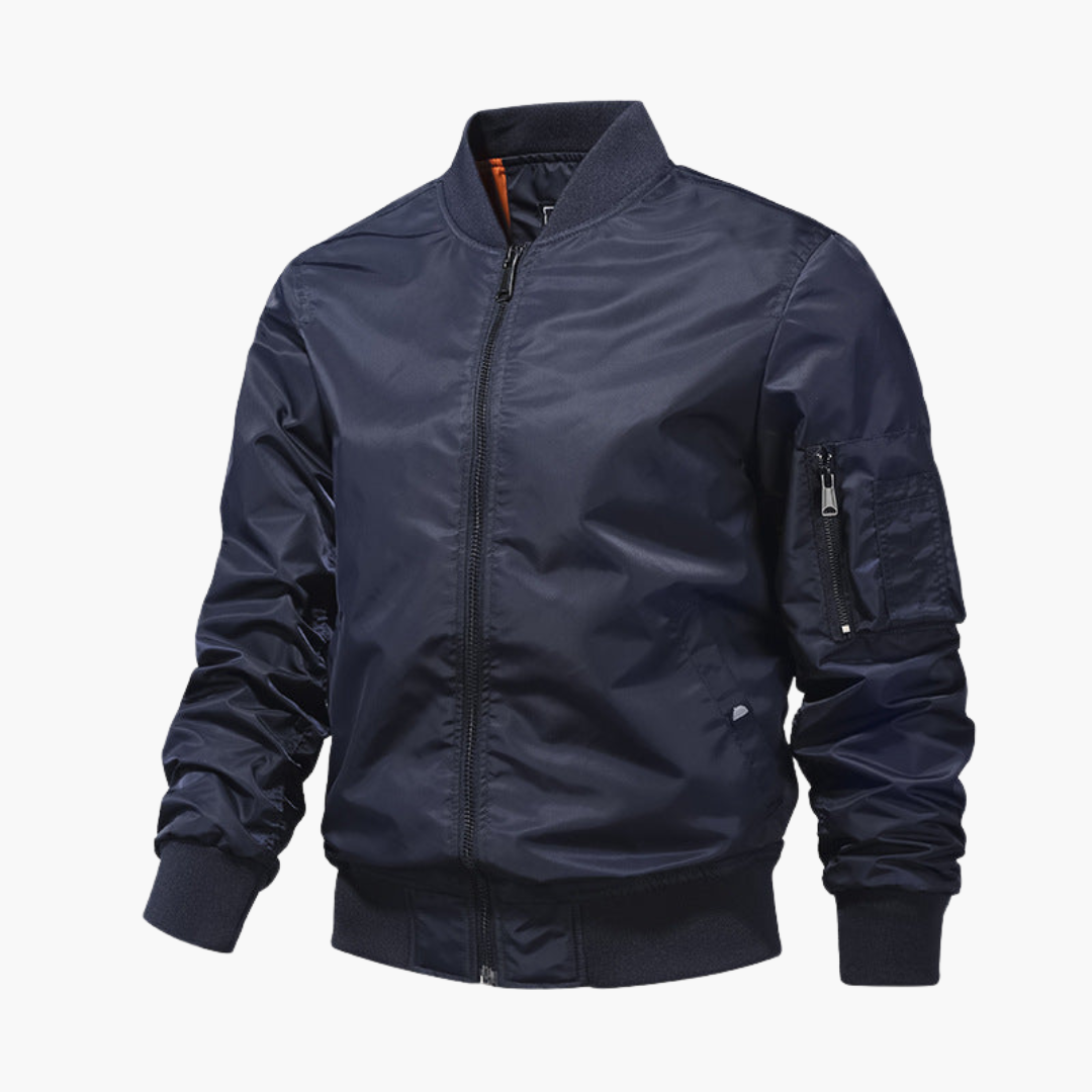 Herren Bomberjacke mit Reißverschluss und Ärmeltasche
