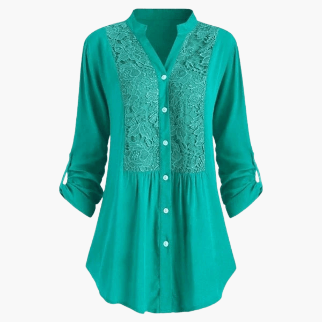 Stylische Bluse mit langen Puffärmeln für Frauen - SchmiedeMode