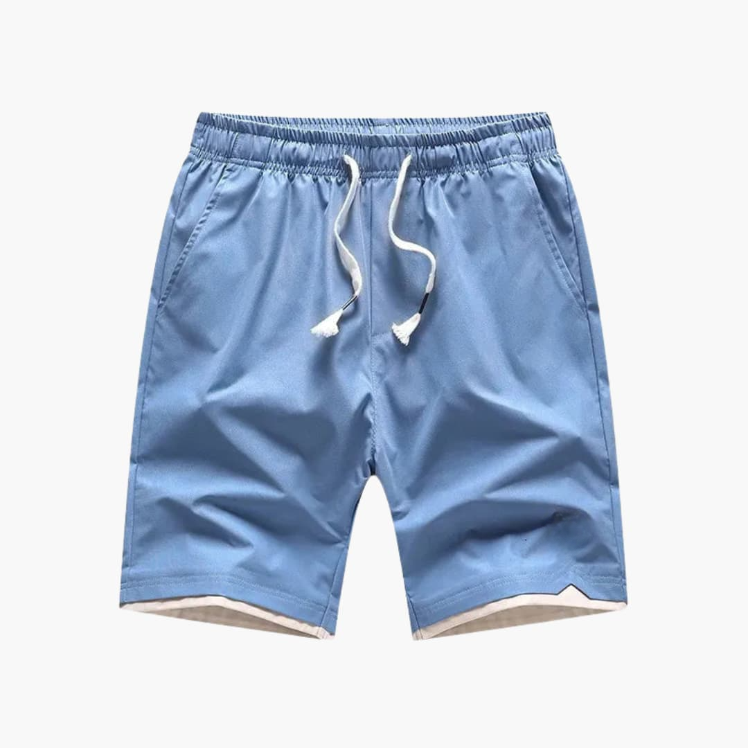 Herren Jogger Shorts mit Kordelzug und kontrastiertem Saum