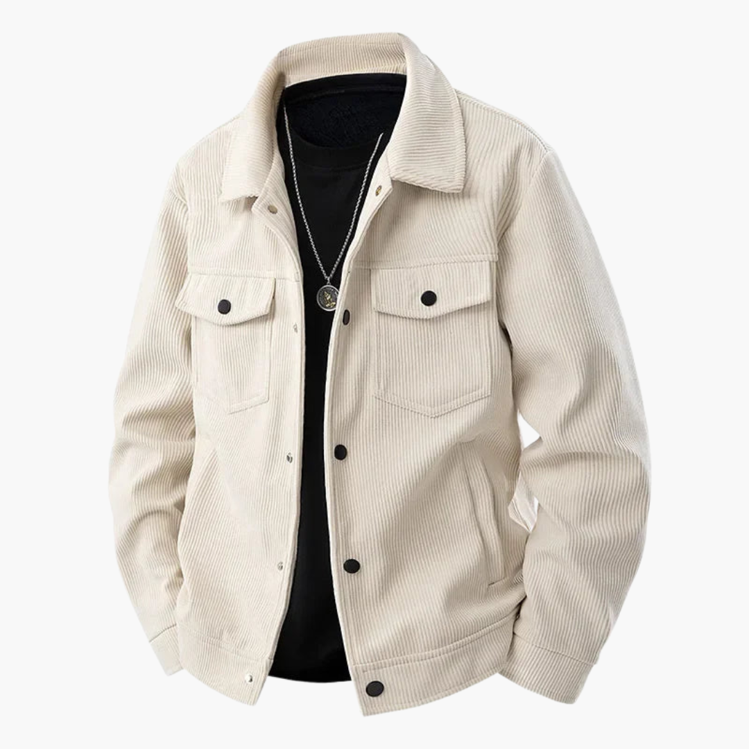 Herren Cordjacke mit Knopfverschluss