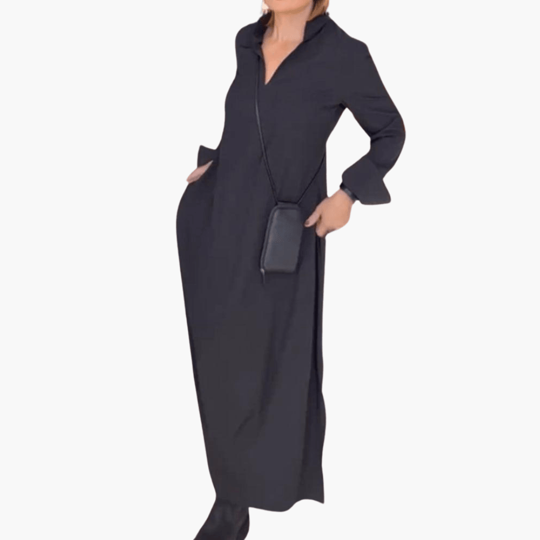 Elegantes, locker sitzendes, langes Kleid für Damen - SchmiedeMode