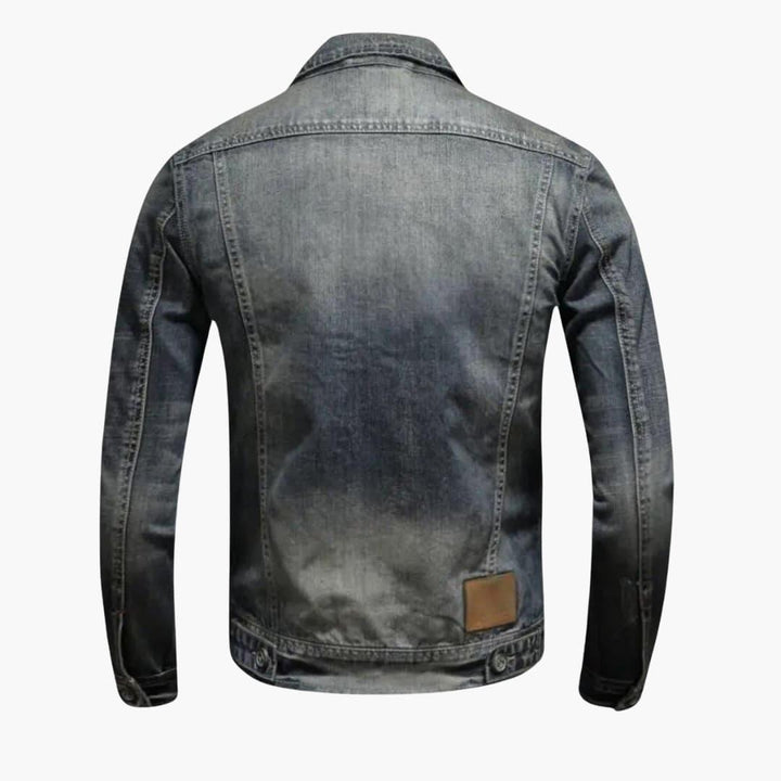 Stilvolle Vintage-Jeansjacke für Herren - SchmiedeMode