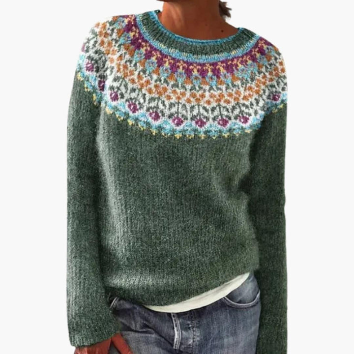 Warmer Pullover im nordischen Stil für Damen - SchmiedeMode