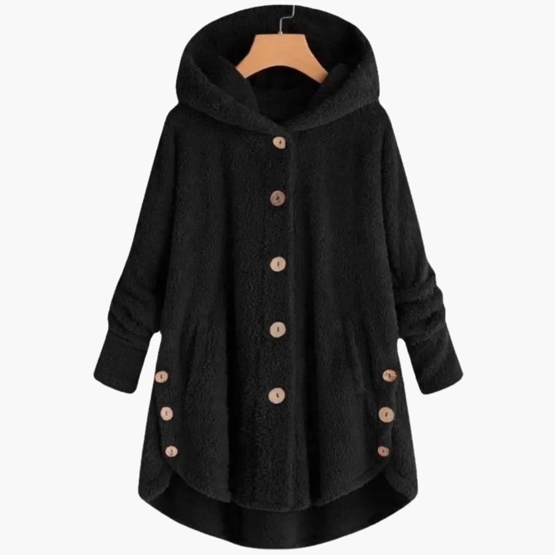 Damen jacke mit Kapuze und Knopfverschluss