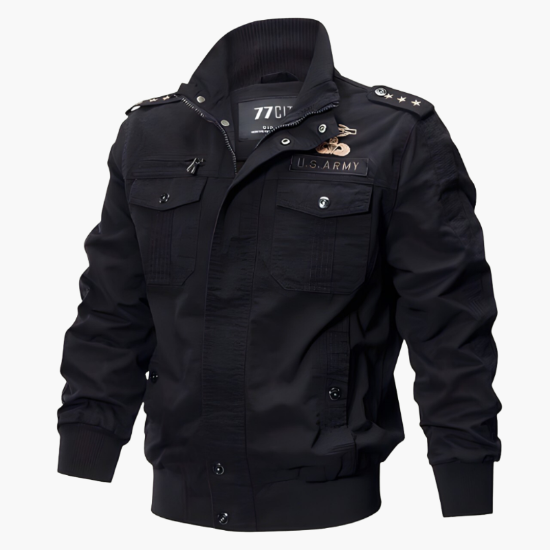 Herren Bomberjacke mit Reißverschluss und Klappentaschen