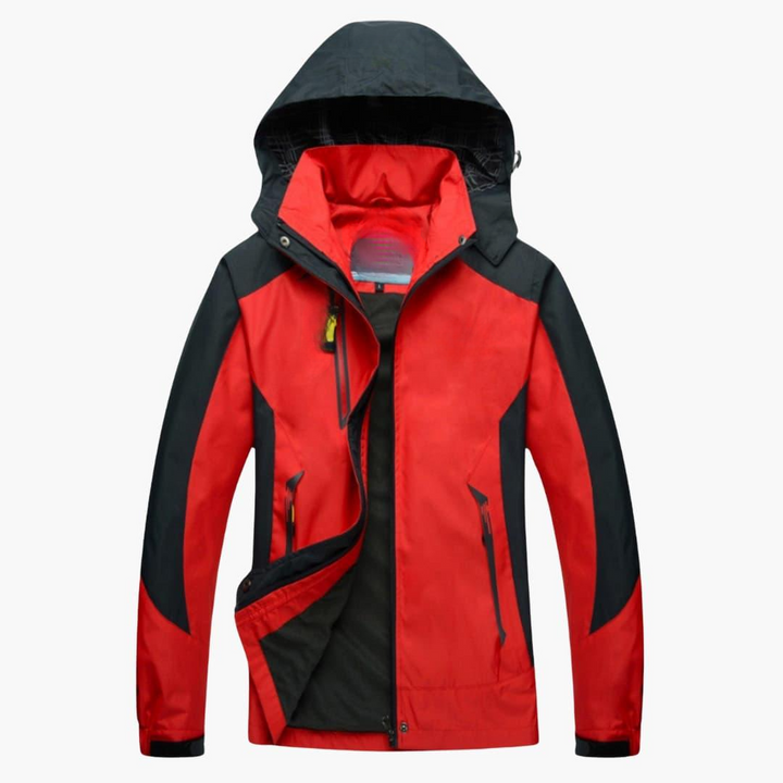 Herren Outdoorjacke mit Kapuze und Reißverschluss