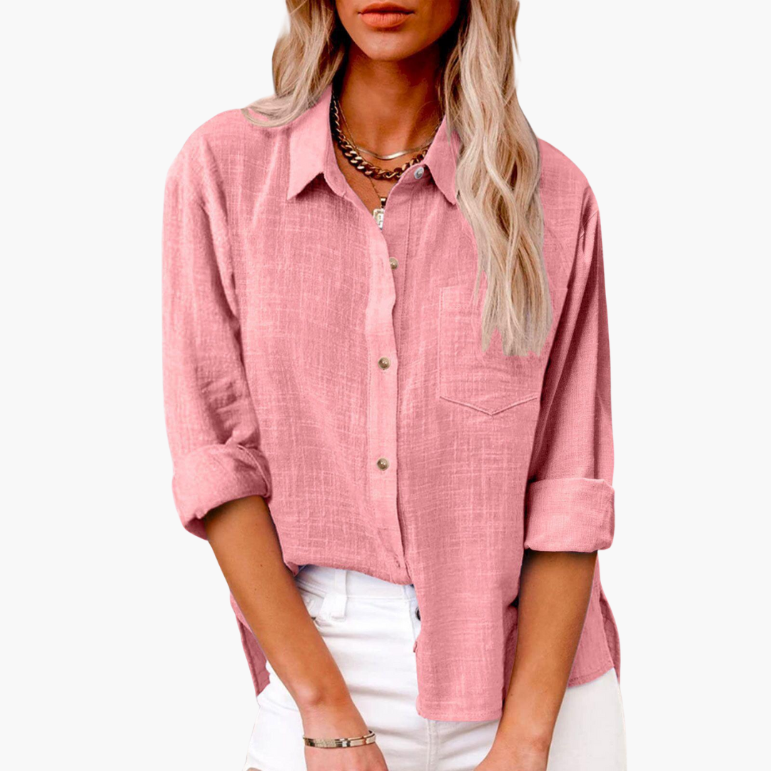 Kurzarm Bluse mit Knopfleiste für Damen – Sommer Look
