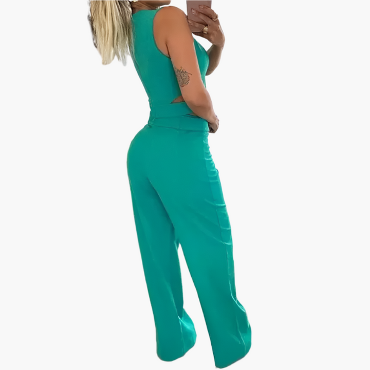 Fließendes V-Ausschnitt-Kleid für Damen - entspannte Passform