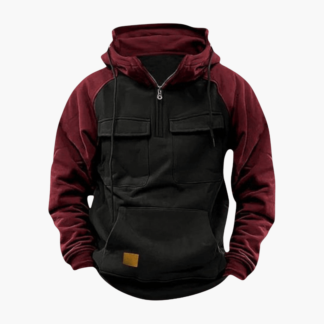 Sportlicher Half-Zip-Hoodie für Herren - SchmiedeMode