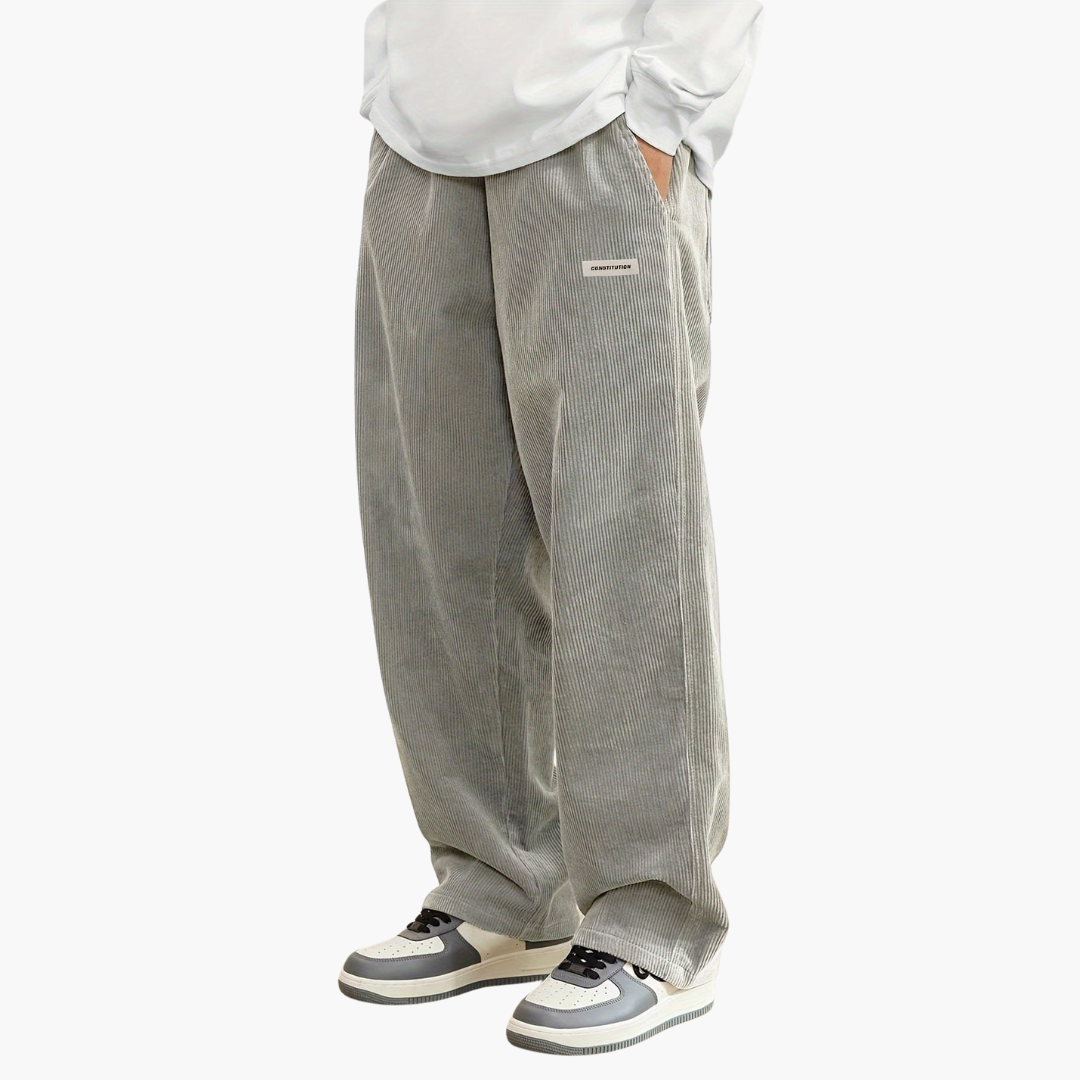 Herren Cordhose mit elastischem Bund und Taschen