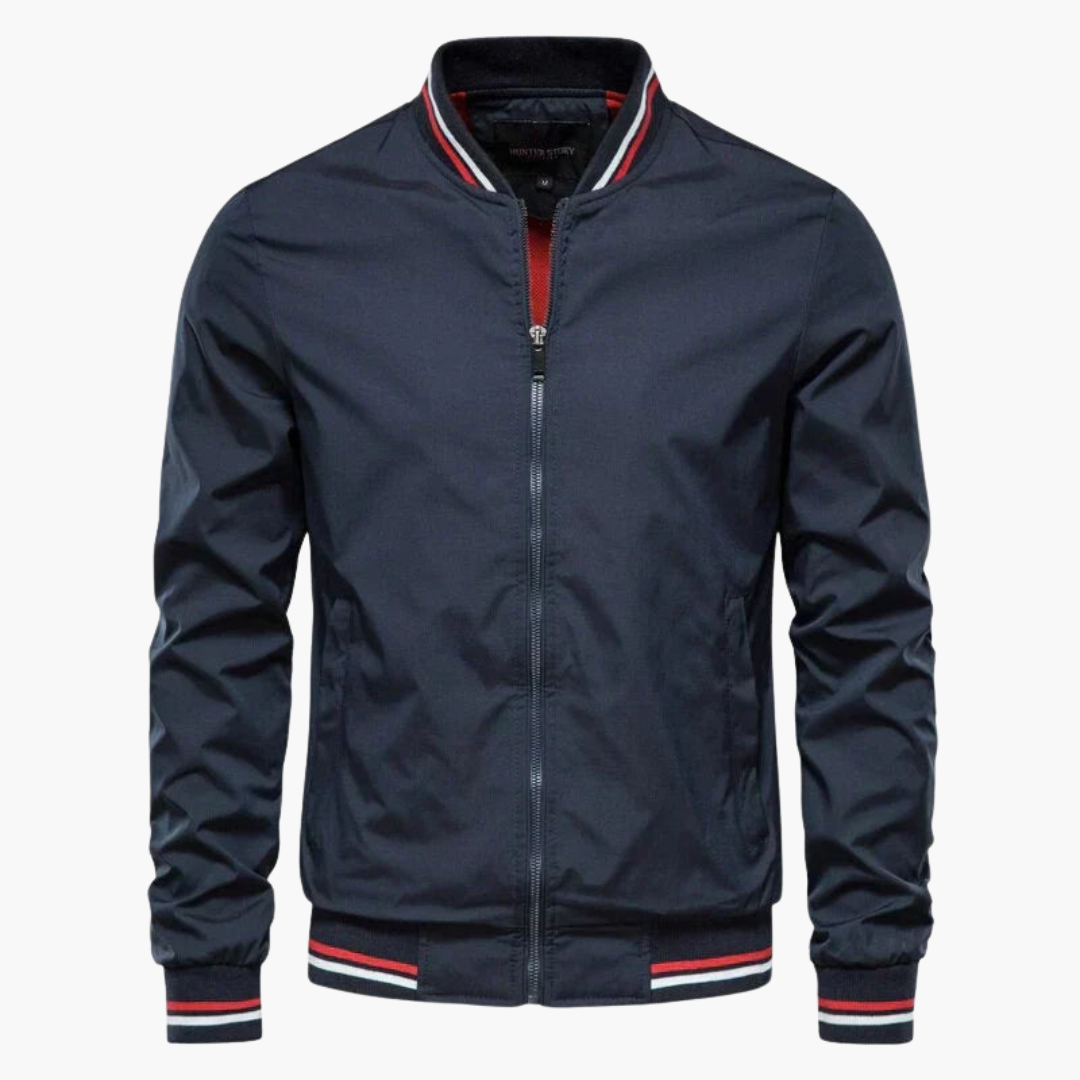 Herren Bomberjacke mit Reißverschluss und Rippbund