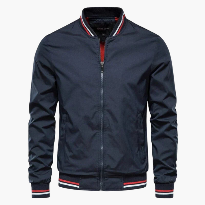 Herren Bomberjacke mit Reißverschluss und Rippbund