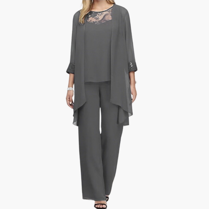 Dreiteiliges formelles Set für Frauen - elegante Kombination