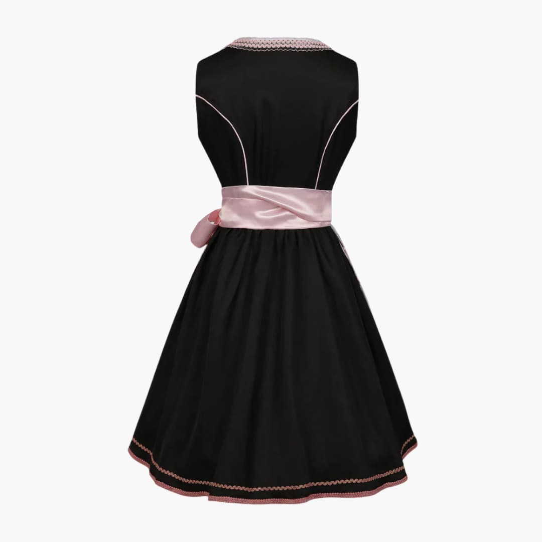 Besticktes Dirndl Kleid mit Satinband für Damen - Oktoberfest 2025
