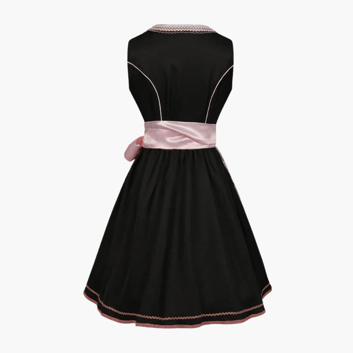 Besticktes Dirndl Kleid mit Satinband für Damen - Oktoberfest 2025