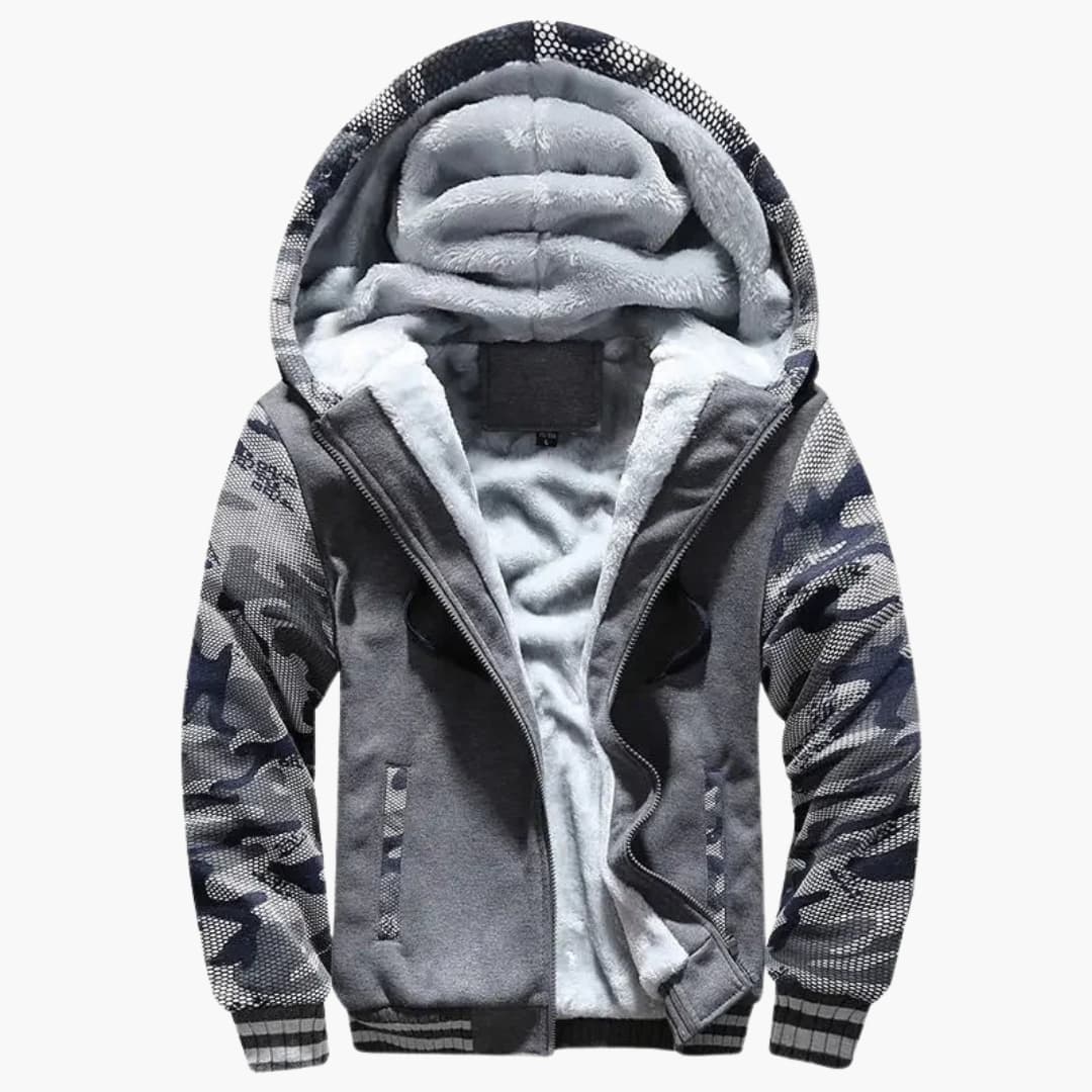 Herren jacke mit Kapuze und Reißverschluss