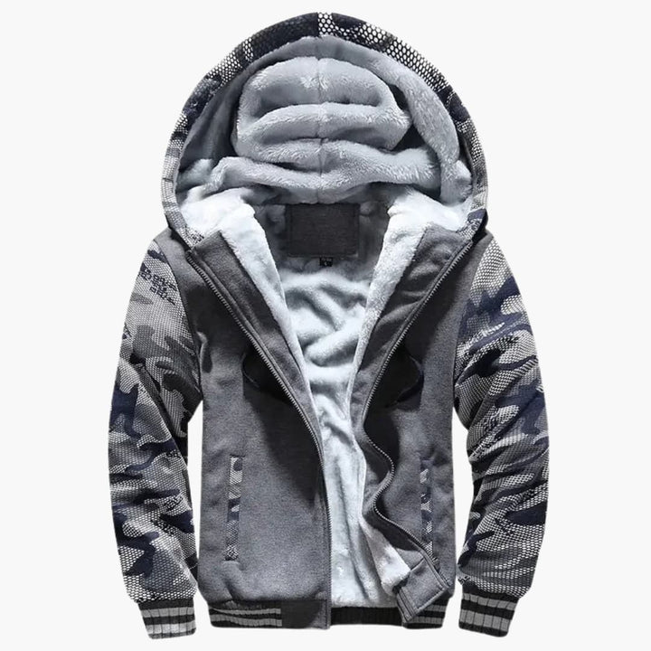 Herren jacke mit Kapuze und Reißverschluss
