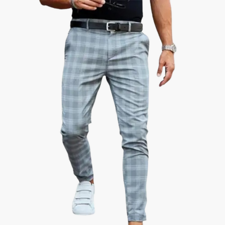 Herren Slim Fit Karohose – Bequeme Businesshose